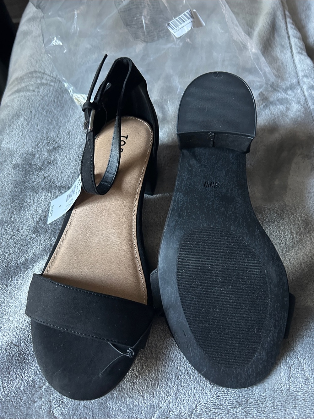 torrid Black Ankle Strap Block Heels with Single-Band Front - Picture 3 of 6